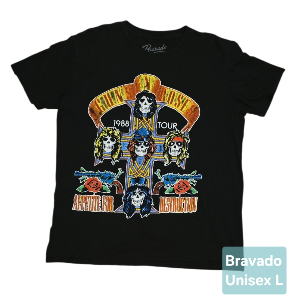 Bravado Guns N' Roses 1988 Tour Graphic Tee L